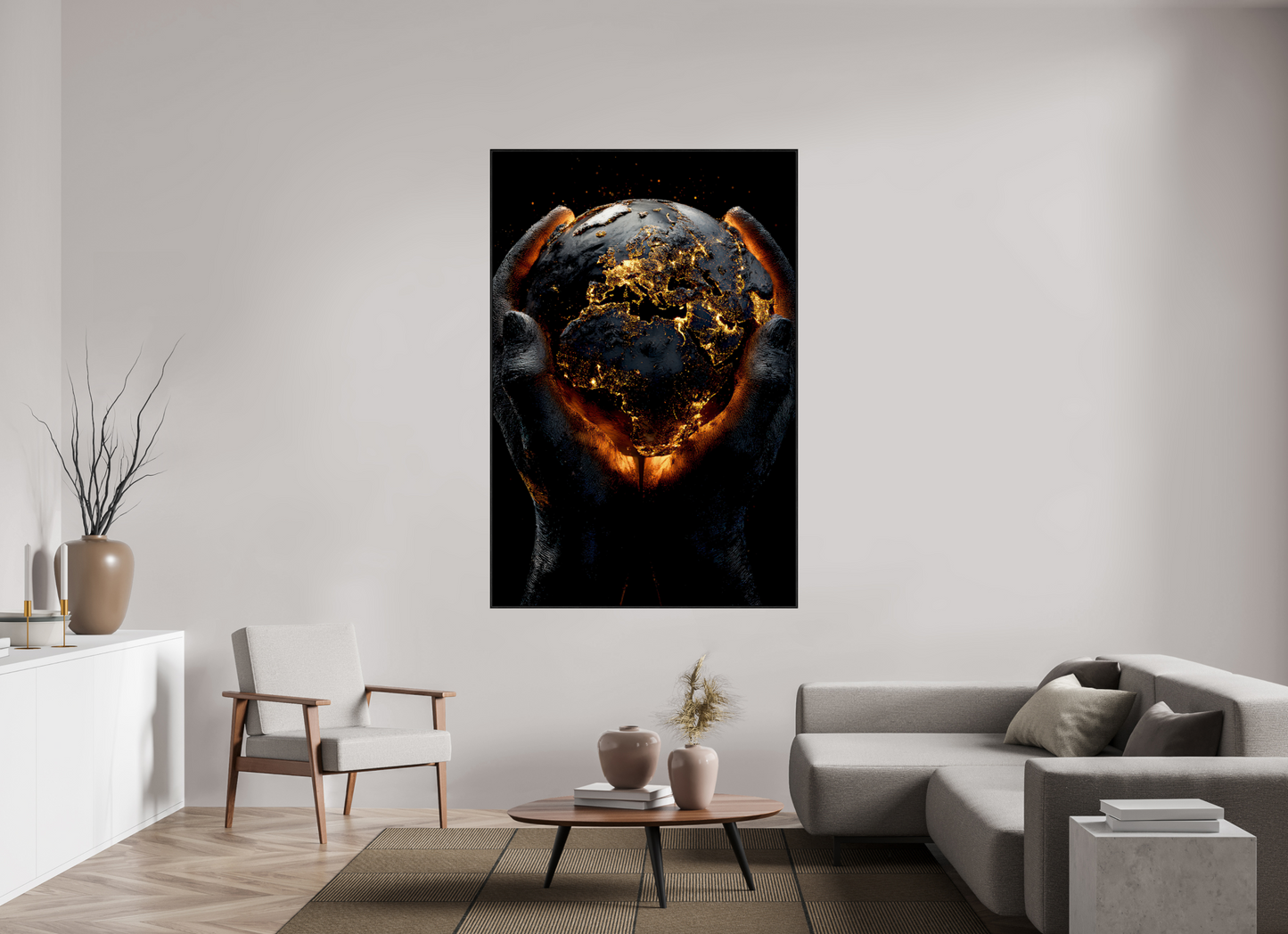 120 x 180 cm, 1. Acrylglas glänzend (Premium) mit Rahmen The Hold of Power - Signature Print Edition L